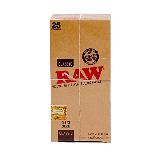 RAW Classic 1 1/2 - 25 packs per Box 