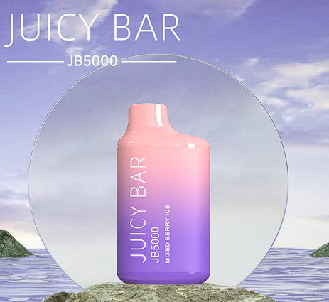 An enticing image of the Juicy Bar disposable vape device, sold on the Cloudchasersclub website, featuring the Strawberry Watermelon flavor with a sleek and compact design. The device is capable of delivering up to 5000 puffs and has a gradient pink and green color scheme, with the flavor name prominently displayed on the front. Buy juicy bar 5000 puffs, buy juicy bar 5000 puffs flavors,Juicy bar vape, jb5000, juicy bar 5000 vape, juicy bar disposable